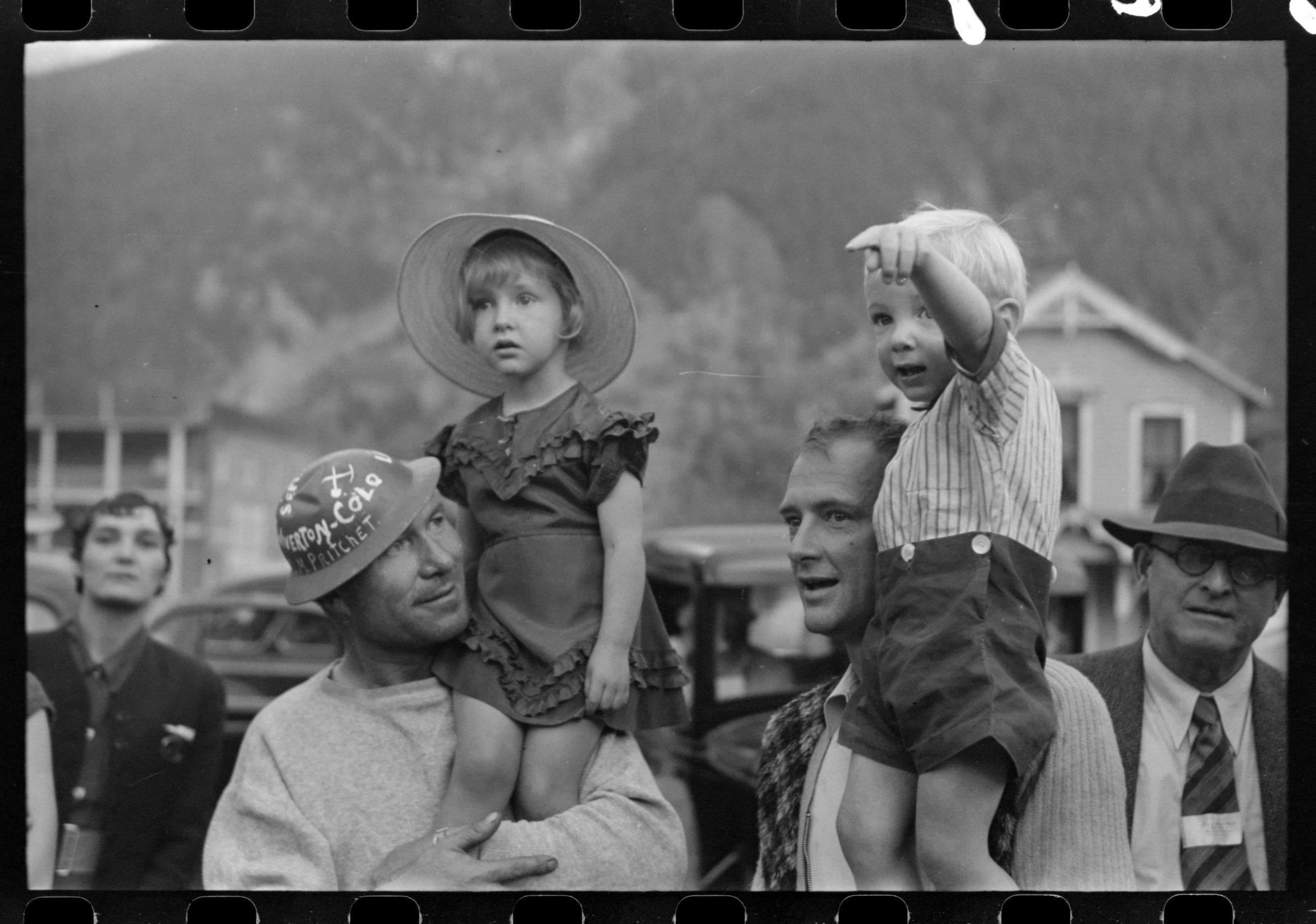 Miners with their children on Labor Day in Colorado, circa 1940. Library of Congress
