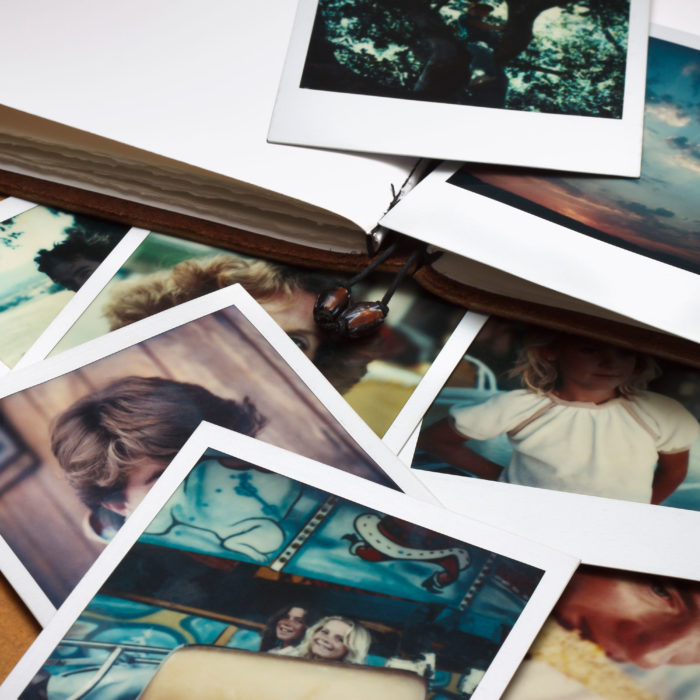 the things we keep : a pile of old pictures and a journal to document memories of past times