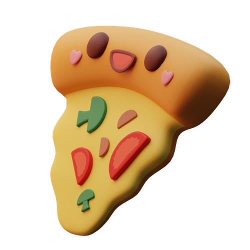 3D pizza icon