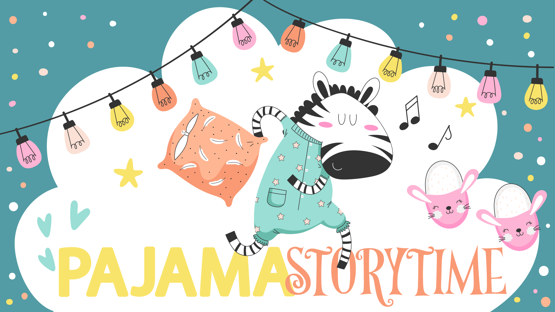 event banner: pajama storytime